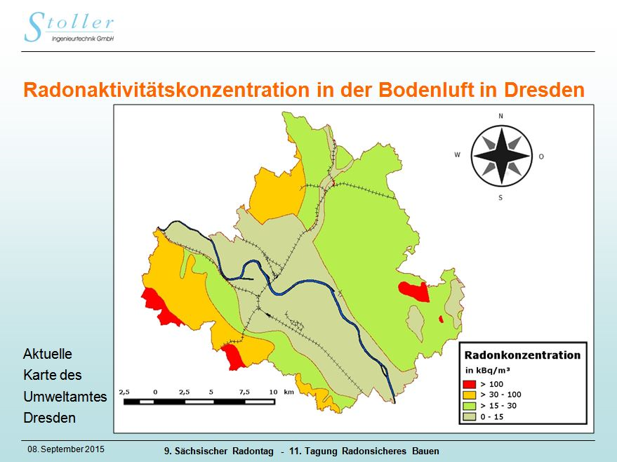 Grafik Radonkarte Dresden 1